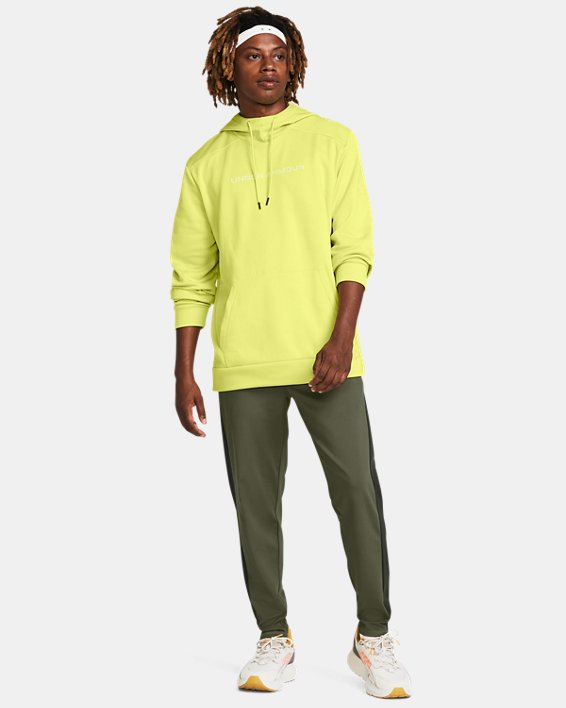 Men's Armour Fleece® Graphic Hoodie, Yellow, pdpMainDesktop image number 2